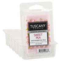 Tuscany Candle Wax Melts, Premium Satin, Sweet Pea, 6 Each