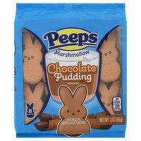 Peeps Candy, Marshmallow Bunnies, Chocolate Pudding Flavored, 8 Each