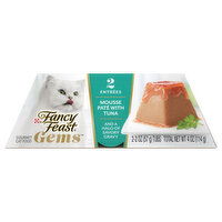 Fancy Feast Gems Cat Food, Gourmet, Mousse Pate with Tuna, 2 Each