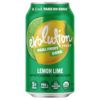 Evolution Fresh Soda, Functional, Lemon Lime, 12 Fluid ounce