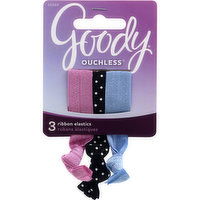 Goody Ouchless Elastics, Ribbon, 3 Each