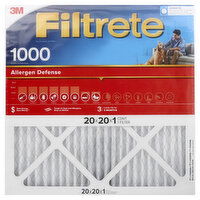 3M Filtrete Air Filter, Electrostatic, Allergen Defense 1000, 1 Each