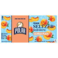 Polar Naturally Calorie-Free Georgia Peach Seltzer, 8 Each