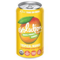 Evolution Fresh Soda, Functional, Tropical Mango, 12 Fluid ounce