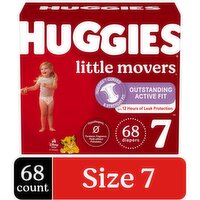 Huggies Little Movers Baby Diapers, 68 Each