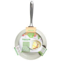 Green Life Stainless Pro Collection Frypan, Healthy Ceramic Nonstick, 11 Inch, 1 Each