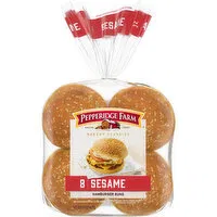 Pepperidge Farm® Bakery Classics Sesame Topped Hamburger Buns, 15 Ounce