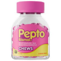 Pepto Bismol Chewable Tablets Chews Upset Stomach Reliever/Antidiarrheal, 24 Each