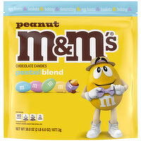 M&M'S M&M’S Peanut Milk Chocolate Assorted Pastel Easter Candy Bulk, Party Size, 38 oz Bag, 38 Ounce