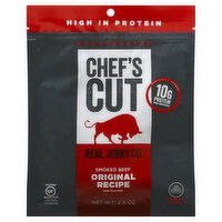 Chef's Cut Jerky, Smoked Beef, Original Recipe, 2.5 Ounce