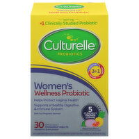 Culturelle Wellness Probiotic, Women's, Chewable Tablets, Mixed Fruit Flavor, 30 Each