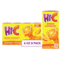 Hi-C  Orange Lavaburst Juice Boxes Made With Real Fruit Juice, 8 Each