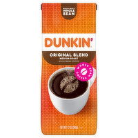 Dunkin' Coffee, Whole Bean, Medium Roast, Original Blend, 12 Ounce