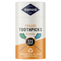 Diamond Toothpicks, Frilled, 125 Each