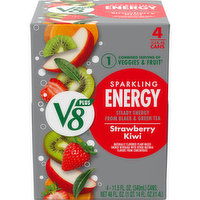 V8® +Energy® Sparkling Strawberry Kiwi Juice Energy Drink, 46 Fluid ounce