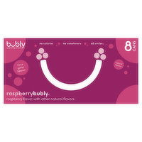 Bubly Sparkling Water Raspberry, 8 Each