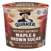 Quaker Instant Oatmeal, Maple & Brown Sugar, 1.69 Ounce