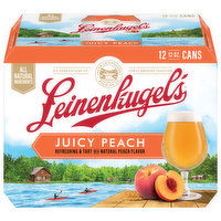 Leinenkugel's Introducing Leinenkugel’s Juicy Peach, a refreshing and easy-drinking beer that balances delicious sweetness from natural peach juice with subtle tart notes. This mild fruited session beer with 4.4% ABV is made with the juice from real peaches. , 12 Each