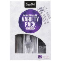 Essential Everyday Knives/Forks/Spoons, Dinnerware, Premium, Variety Pack, 96 Each