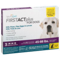 TevraPet FirstAct Plus Flea & Ticks, for Dogs, 3 Each