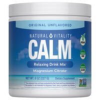Natural Vitality Calm Magnesium Supplement, Drink Mix, Original, Unflavored, 8 Ounce