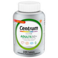 Centrum Silver Multivitamin/Multimineral Supplement, Adults 50+, Tablets, 220 Each