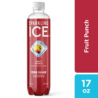 Sparkling Ice Sparkling Water, Zero Sugar, Fruit Punch, 17 Fluid ounce