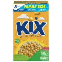 Kix Cereal, Corn Puffs, Crispy, Family Size, 18 Ounce