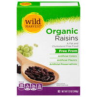 Wild Harvest Raisins, Organic, 12 Ounce