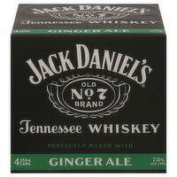 Jack Daniel's Tennessee Whiskey, Perfectly Mixed with Ginger Ale, 4 Each