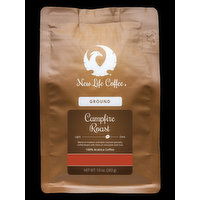 New Life Coffee Ground Coffee, Campfire Roast, 10 Ounce