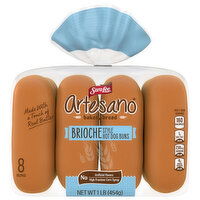 Sara Lee Artesano Brioche Hot Dog Buns, 8 count, 16 oz, 8 Each