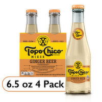 Topo Chico  Mixer Ginger Beer Glass Bottles, 6.5 Fluid ounce