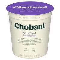 Chobani Yogurt, Low-Fat, Greek, Plain, 32 Ounce