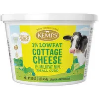 Kemps 1% Lowfat Cottage Cheese, 16 Ounce