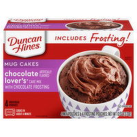 Duncan Hines Mug Cakes, Chocolate Lover's, 8 Each