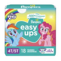 Pampers Easy Ups Easy Ups Training Underwear Girls Size 6 4T5T, 18 Each