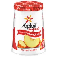 Yoplait Original Yogurt, Low Fat, Harvest Peach, 6 Ounce