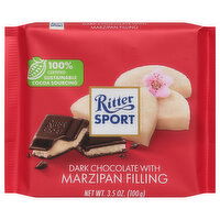 Ritter Sport Dark Chocolate, with Marzipan Filling, 3.5 Ounce