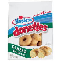 Hostess Donettes Donuts, Glazed, Mini, 10.5 Ounce