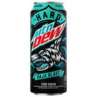 Mtn Dew Malt Beverage, Zero Sugar, Hard, Baja Blast, 24 Fluid ounce