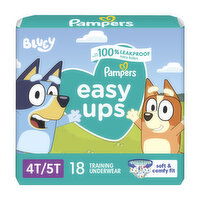 Pampers Easy Ups Easy Ups Training Underwear Boys Size 6 4T5T, 18 Each