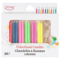 Crave Colorflame Candles, 24 Each
