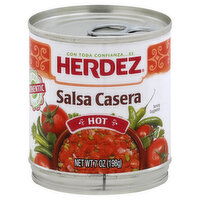 Herdez Salsa Casera, Hot, 7 Ounce