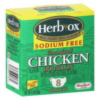 Herb-Ox Bouillon, Sodium Free, Chicken Flavor, Granulated, 8 Pack, 8 Each