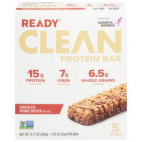 Ready Clean Protein Bar, Chocolate Peanut Butter Flavored, 5 Each