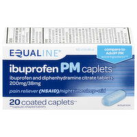 Equaline Ibuprofen PM 200 mg/38 mg Pain Reliever/Nighttime Sleep-Aid, 20 Each