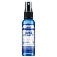 Dr. Bronner's Hand Sanitizer, Organic, Peppermint, 2 Fluid ounce