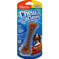 Hartz Chew'n Clean Dental Duo Toy + Treat for Dogs, Medium, Bacon Flavor, 1 Each