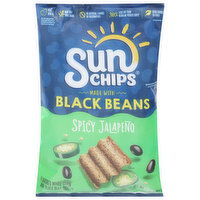 SunChips Whole Grain and Black Bean Snacks, Spicy Jalapeno, 7 Ounce